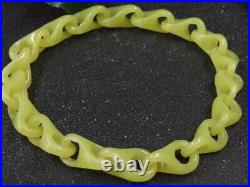 19732 Chinese Antique Celadon Nephrite Hetian-OLD Jade STATUE bracelet