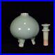 4.7'' Chinese Ancient Longquan Kiln Celadon Porcelain 3 Leg Bottle