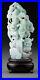 A110 A Chinese Carved Celadon Jade Shi-Shi Figural Group. 15.9 x 7.6 x 3.8 cm
