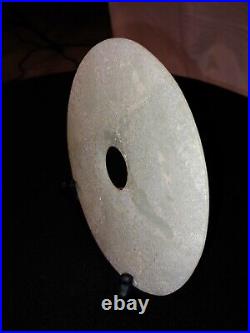 Ancient Chinese Jade Neolithic Culture Celadon Jade Disc (Bi)