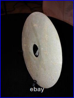 Ancient Chinese Jade Neolithic Culture Celadon Jade Disc (Bi)