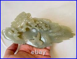 Antique 19th Century Chinese Celadon Jade Carving