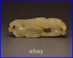 Antique Chinese Nephrite Celadon-HETIAN-old JADE Statue pendants horse QING DIY