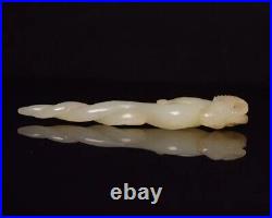 Antique Chinese Nephrite Celadon Hetian OLD Jade statues snake sheeep Qing dy