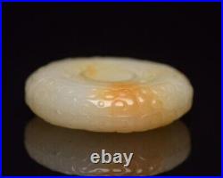 Antique Chinese Nephrite Celadon-Natural HETIAN-OLD Jade statues Cloud Sea QING