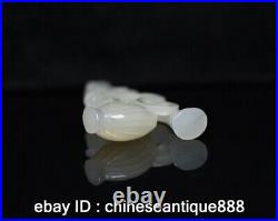 Antique Chinese Nephrite Celadon hetian old jade monkey bamboo Statues