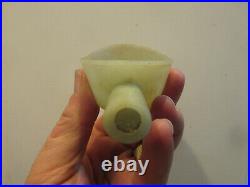 Antique Chinese Qing Dynasty Celadon Jade Cup Bowl Thin sided 3.5 x 2.5 x 1