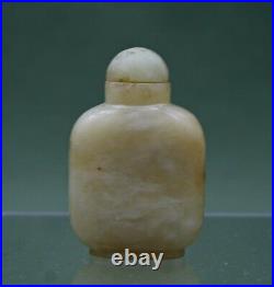 Antique Chinese Snuff Bottle In Pale Celadon Jade