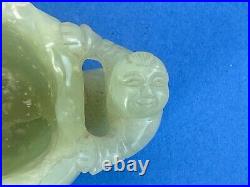 Antique, chinese, celadon jade washer late Qing dynasty 19 century