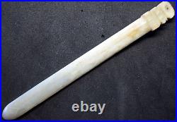 Chinese Ancient Antique Celadon Carved Jade Hair Pin 5 X 7/16
