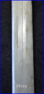 Chinese Ancient Antique Celadon Carved Jade Hair Pin 5 X 7/16