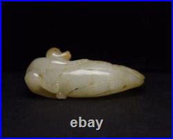 Chinese Antique Celadon Nephrite Hetian-OLD Jade STATUE pendants monkey Qing dy
