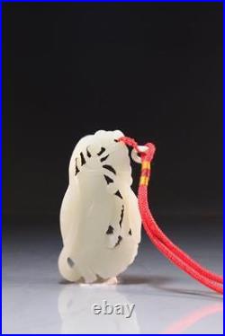 Chinese Carved Celadon Jade Pendant/Toggle