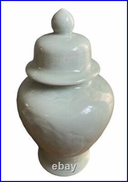 Chinese Jade Celadon Ceramic Vase Urn & Koi Fish Bowl