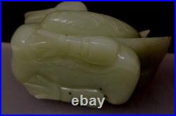 Chinese Splendid Celadon Jade Duck Ornament