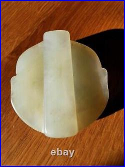 Jade Jadeite Hetian Celadon White Vintage Natural Carved Buddha Face Belt Buckle