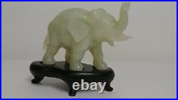 Jade/celadon Elephant Chinese Antique Silk Box