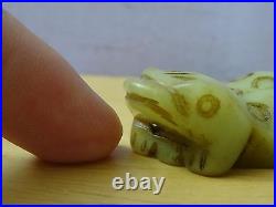 VINTAGE CHINESE LIGHT GREEN JADE JADE Frog CELADON Chinese