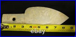 X-RARE Neolithic Chinese Celadon Jade Spear Head with Inscription Translated